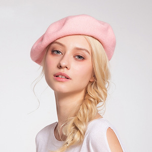 Party hats Fedoras hats for women Hat female Wool Beret wool wool warm and comfortable painted hat
