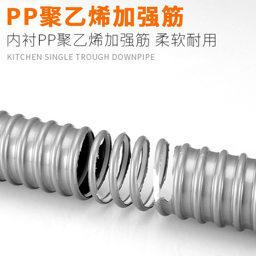 Manufacturer wholesale kitchen sewer pipe sink dish basin connection pipe wash basin drain pipe hose double-headed screw accessories