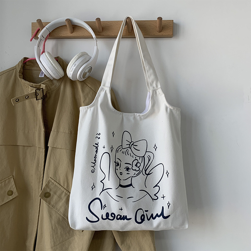 Nueva bolsa de lona de las mujeres bolso del chaleco del hombro de gran capacidad japonesa Harajuku ulzzang estudiante universitario bolsa ins