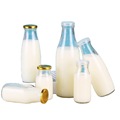透明鲜奶瓶饮料瓶玻璃可定制半斤巴氏牛奶玻璃瓶奶吧酸奶瓶批发