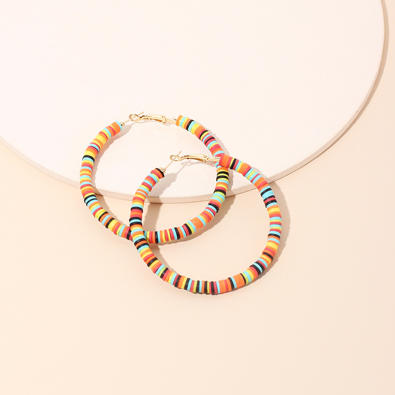 14g Weight Earrings Classification Travel Occasion soft clay Material Women'S Gender Sky Blue, Red, Yellow, Black Color Soft Clay Earrings 6