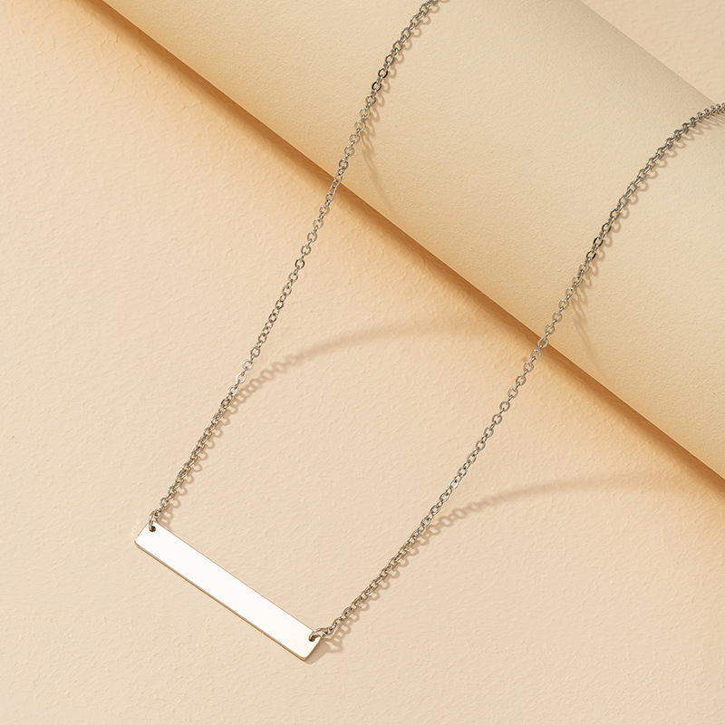 Fashion New Simple Square Hot Sale Alloy Neckwear Pendant Necklace display picture 3