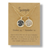 Zodiac signs for beloved, seats group, necklace, Aliexpress, new collection, Birthday gift, wholesale