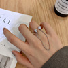 Tide, zirconium, three dimensional fashionable ring, Korean style, on index finger, internet celebrity