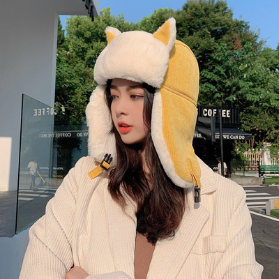 Lei feng cap female han edition lovely autumn and winter cycling wind hat wholesale baby warm in winter to keep warm cotton padded cap