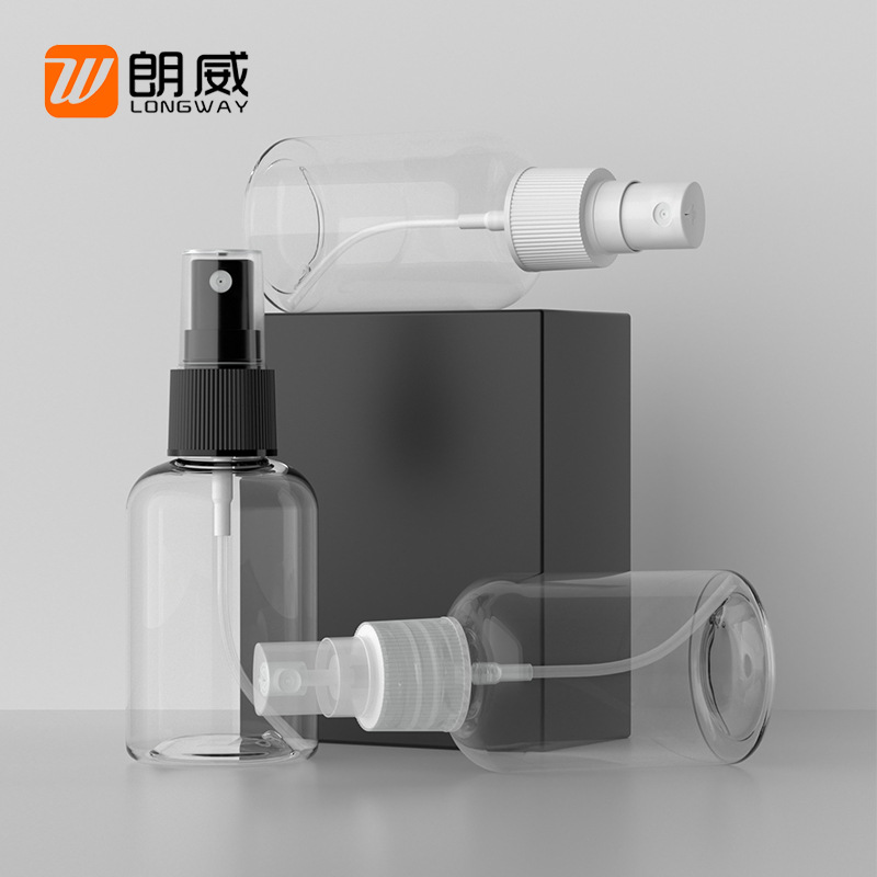 50ml botellas de spray transparentes cortas botellas de plástico botellas de rocío al por mayor botellas de PET botellas de spray