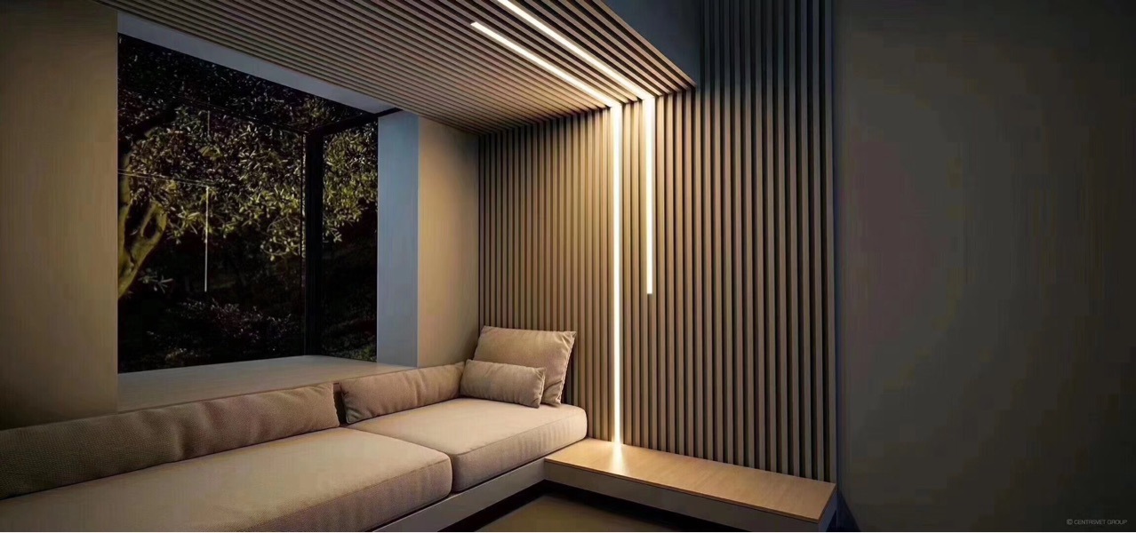 LED線性燈鋁槽線條無主燈設計別墅會所無暗區無縫拼接鋁材線型燈