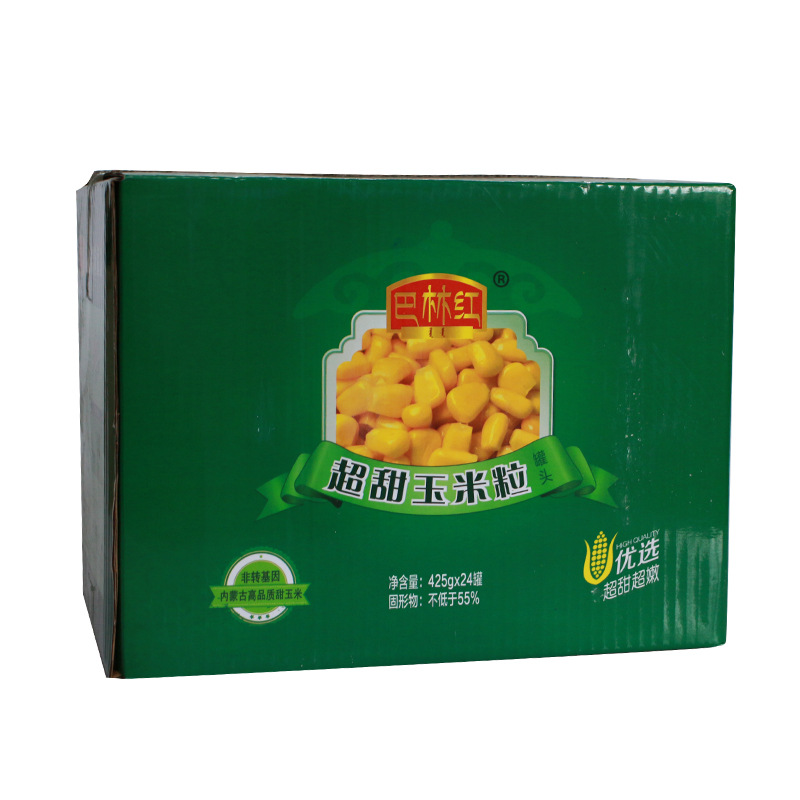 巴林红 超甜玉米粒罐头 425g24罐 整箱商用 鲜玉米粒披萨沙拉原料