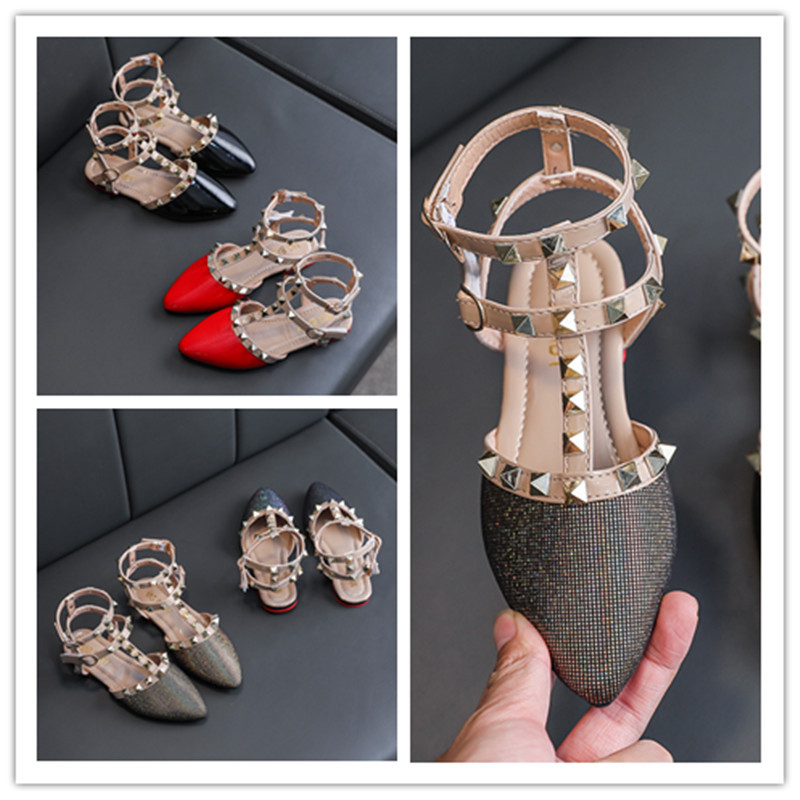 Sandale pentru fete, ediție coreeană versatil, cu unghii de salcie, de vară, pentru copii de vârstă mijlocie și mică, Baotou, la modă, pentru plimbări_voghion.com