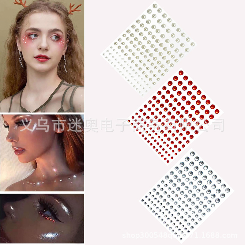141 eyebrows with sticky forehead rhinestone acrylic drill drill stage performance eye drill