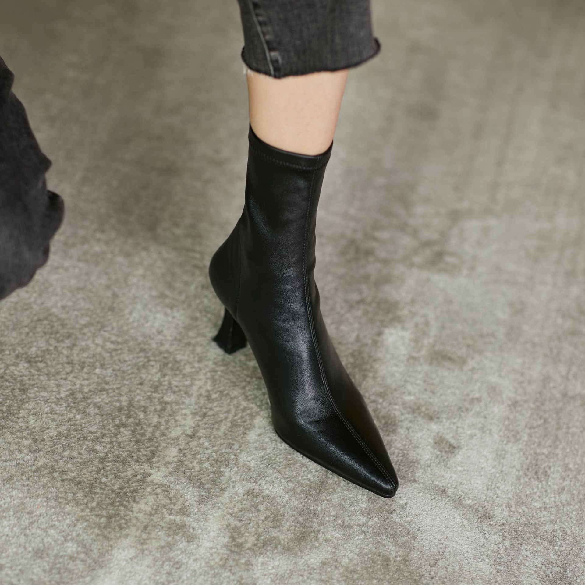 Chiko Jesseca Pointed Toe Kitten Heels Boots