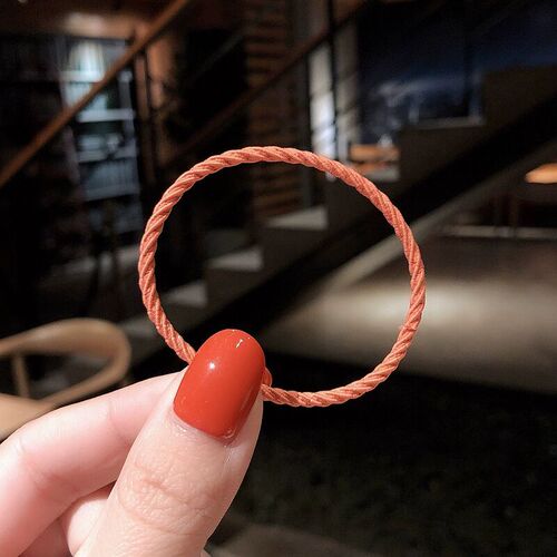 Korean style thin threaded seamless rubber band for women to tie their hair, internet celebrity hair band, simple high-elastic hair rope hair accessory