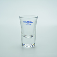 厂家直销透明白酒杯烈酒杯一口杯玻璃小酒杯厚底小喇叭杯制定logo