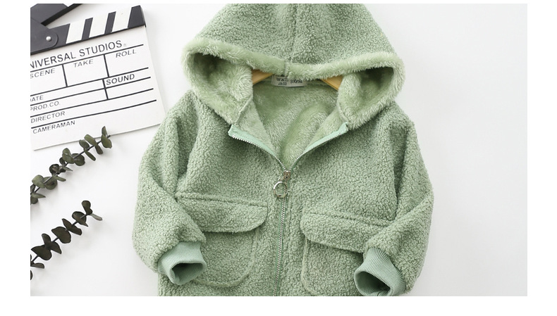 Giacca teddy in velluto con zip per bambini e bambine con cappuccio_voghion.com