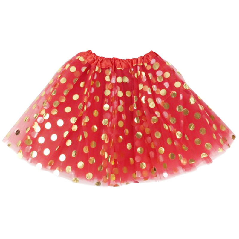 2020 New Tutu Skirt European and American Girls Polka Dot Skirt Glitter Ballet Three-Layer Tulle Dance Skirt Shipped from the Manufacturer