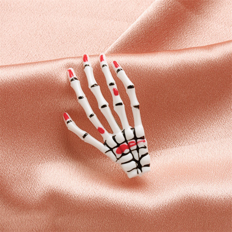 Hip-Hop, Punk Style Hip-Hop Punk Women's Harajuku Skull Hand Ghost Acrylic Hair Clip