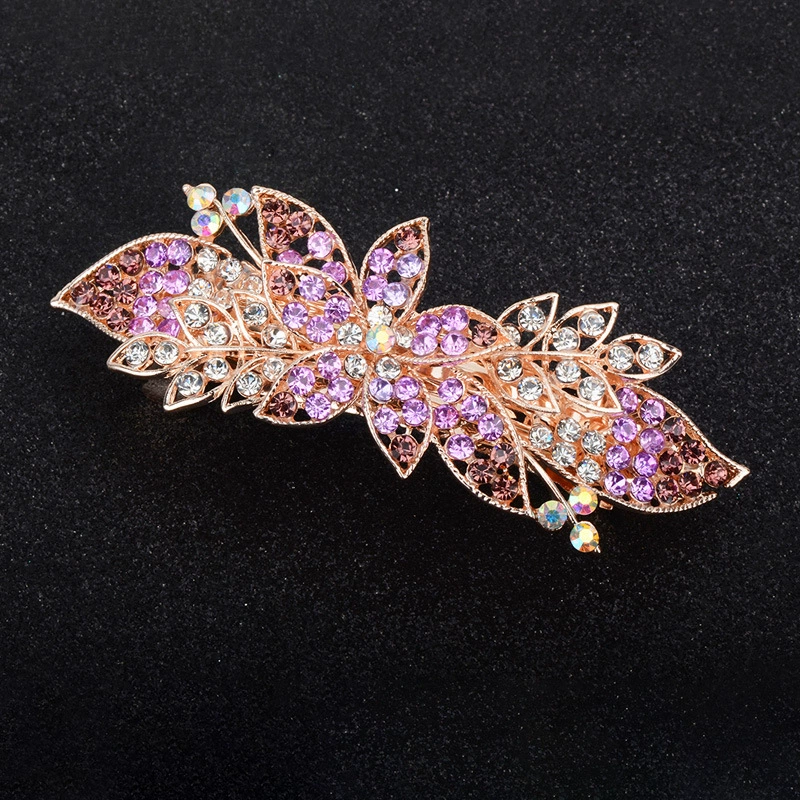 Metal Hairgrip Hairpin, Korean Style Floral Barrette, Adult Decorative Clip, 9×4×4 cm