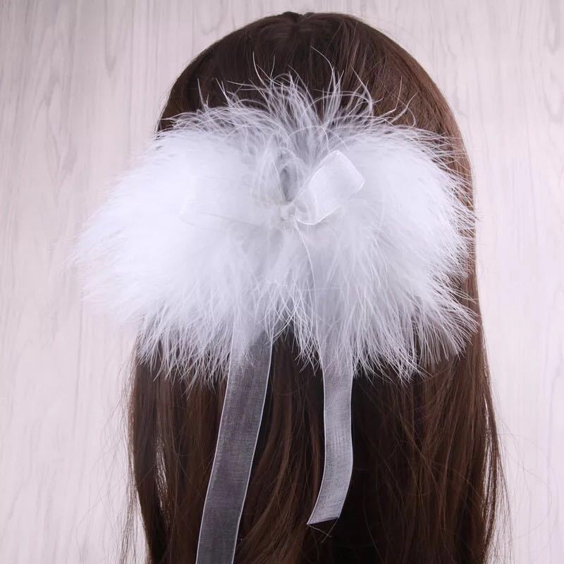 Feather Headdress Card issuance Sen family fairy Ultra cents bow Hairpin Edge clamp girl solar system lovely Antiquity Hanfu