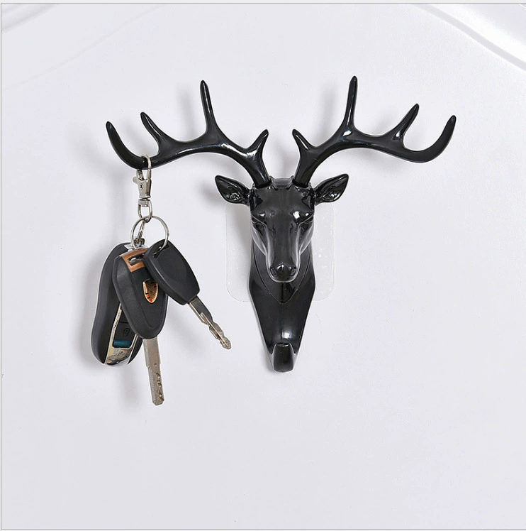 Creative American hook stereo antlers -shaped wall decorative wall decoration wall personality deer head key rack living room coat hook