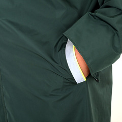 Women's and Men's Long Double-layer Motorcycle Raincoat, Extended and Thick, Electric Bike Suit, Large Size with Pockets, Protective Long Raincoat