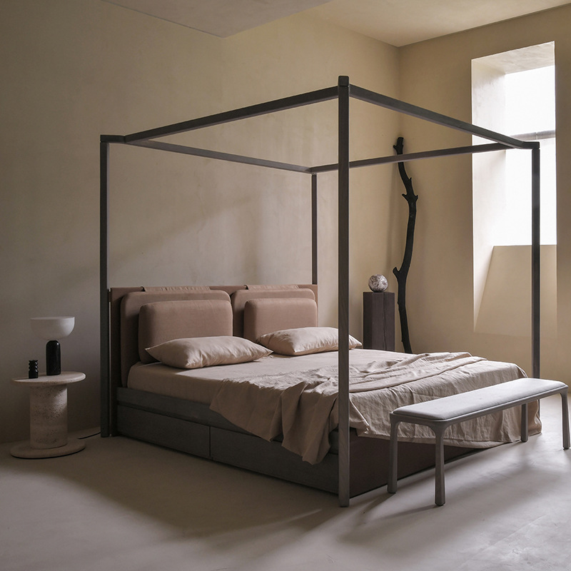 furniture The concept of cloud Canopy Bed classical New Chinese style solid wood Ancient court Four-poster bed 1.8 rice 2.0 rice