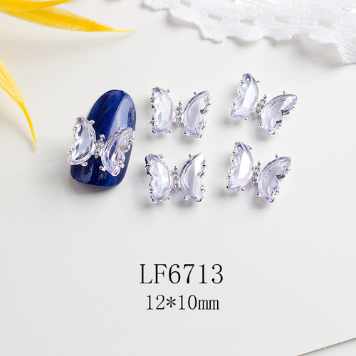 5pcs Nail Art Butterfly Jewelry Accessories Metal beauty Nails Three-dimensional crystal butterfly nail rhinestones