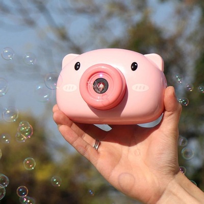 网红小猪玩具全自动小猪相机泡泡机抖音爆款泡泡机夏季玩具|ru