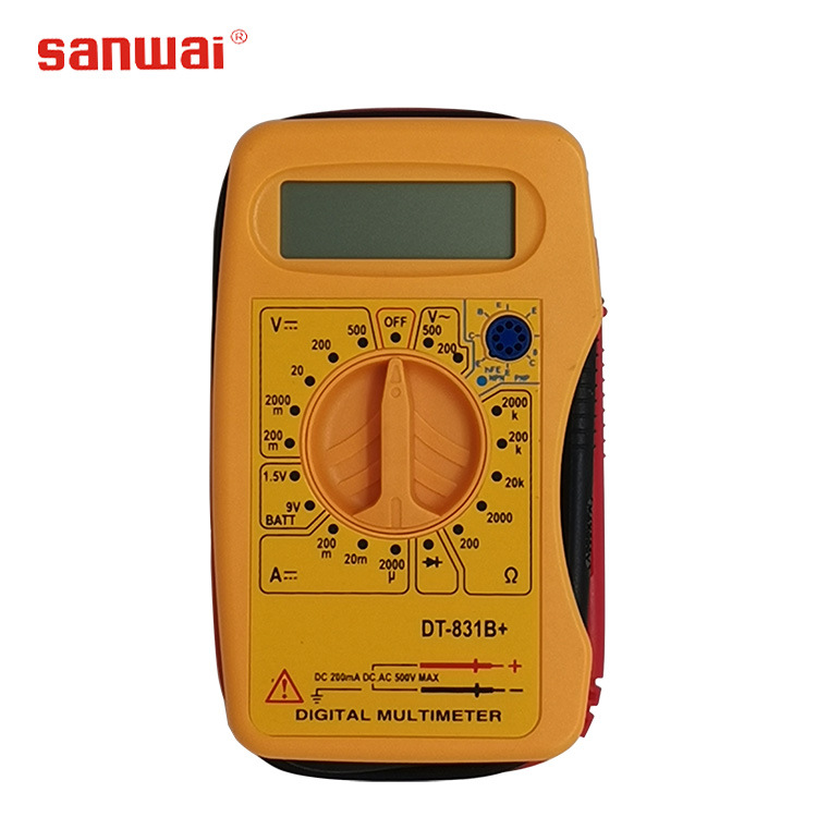 数字万用表dt831B 电工仪器仪表 表笔一体机