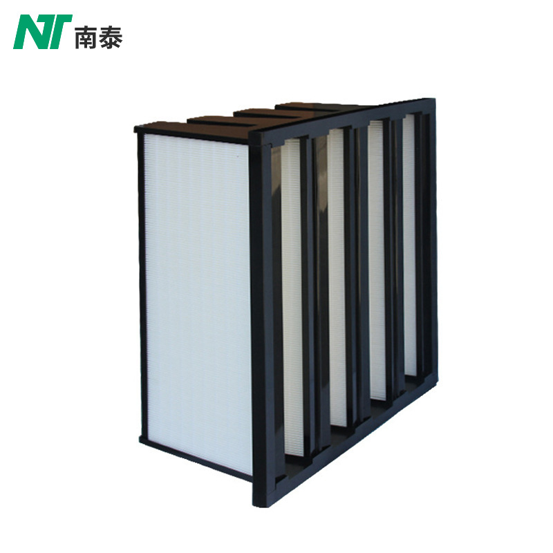 W型高效过滤器v型式塑料框亚高效空气过滤器大风量过滤器厂家批发
