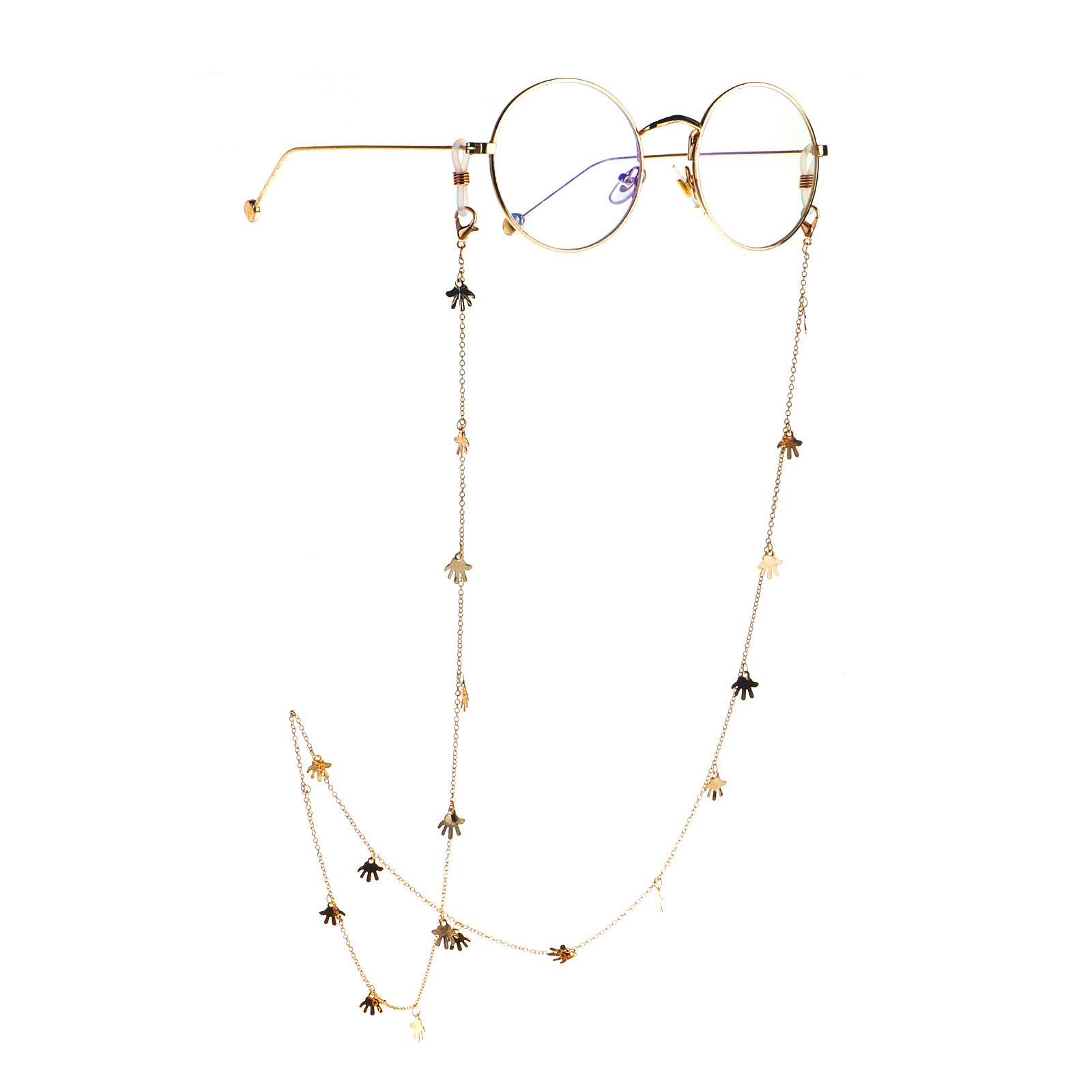 Hot Section Fashion Simple Gold Copper Palm Glasses Chain Chain Glasses Chain Wholesale Nihaojewelry display picture 7