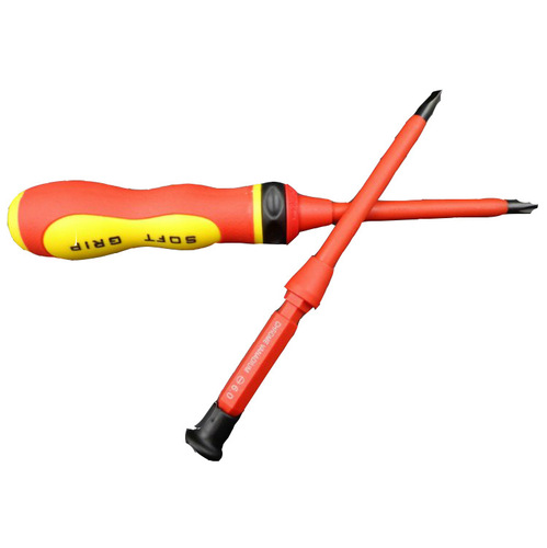 Three-piece set of four screwdrivers, dual-purpose electrical tools, insulated and voltage-resistant screwdriver, cross-shaped flat-head screwdriver