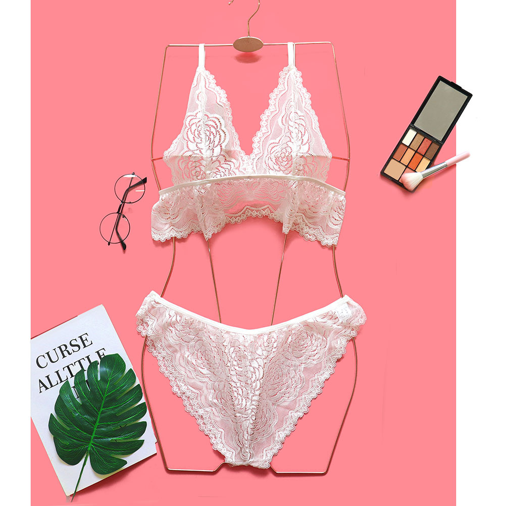 new lace hollow deep V sexy lingerie set NSYO8714