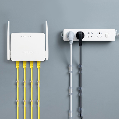 免打孔理线器束线管墙面线路固定器桌面理线扣收纳整理自粘固线夹