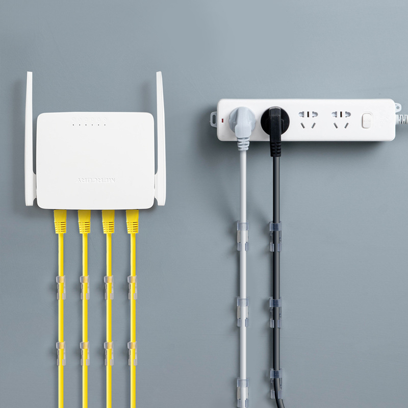 免打孔理线器束线管墙面线路固定器桌面理线扣收纳整理自粘固线夹