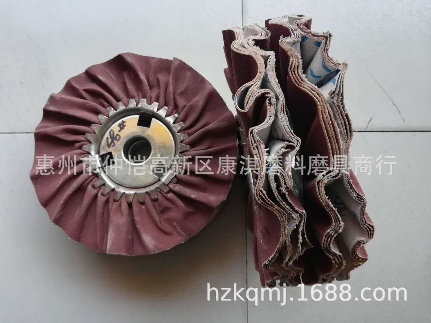 抛光砂布风轮金属抛光波浪麻纹风布轮折皱研磨打磨轮精抛布轮