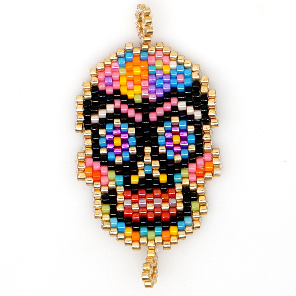 Nuevas Joyas Miyuki Mizhu Tejido Estilo Étnico Patrón De Calavera Totem Religioso Accesorios display picture 11