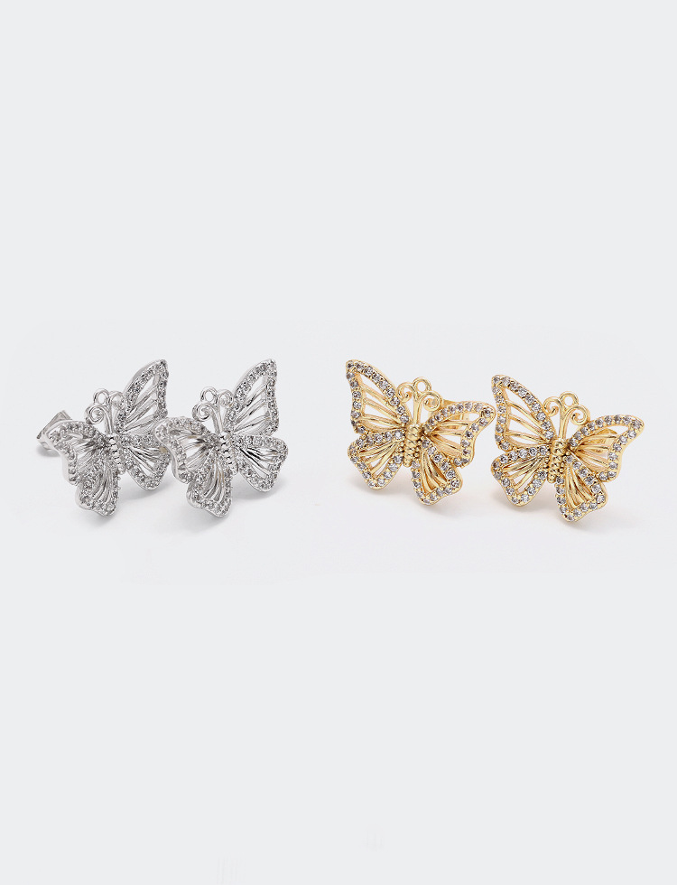 fashion goldplated hollow butterfly earrings wholesalepicture5