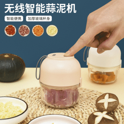 源头厂家便携式迷你辅食机家用料理机便携式无线捣蒜器电动绞肉机|ms