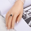 Retro one size ring with pigtail, silver 925 sample, European style