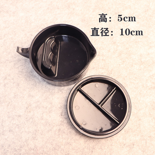 Wholesale multi-functional ink pool imitation porcelain with cover 4-inch inkstone anti-fall calligraphy round ink cartridge licking pen stand with pen holder ink butterfly