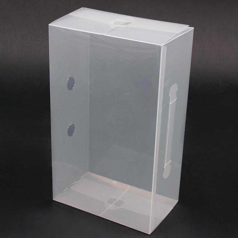 厂家销售pp包装盒PP透明斜纹鞋盒磨砂PP包装盒pp磨砂礼品盒定制