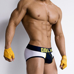 ORLVS Men's Underwear Wish New Cotton Striped Mesh Men's Sexy Triangle Pants Men's Original Factory OR155