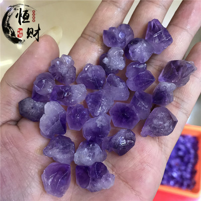 50pcs Natural lavender purple crystal original stone DIY necklace accessories irregular ore amethyst DIY lucky cloud pendant manufacturer wholesale