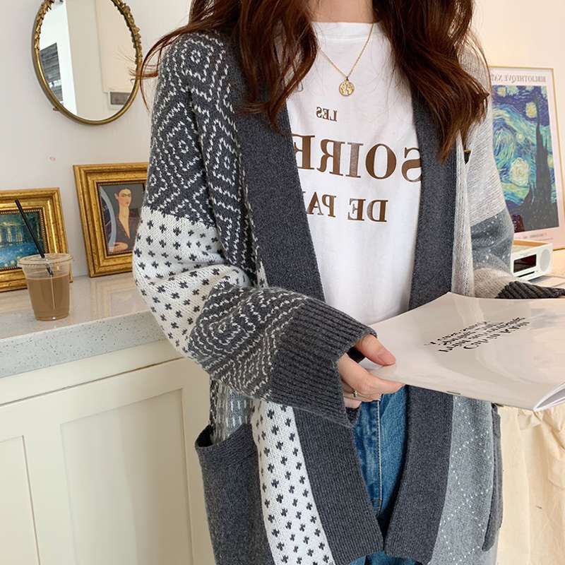 Women's Long Sleeve Rib-knit Casual Fashion Plaid display picture 7