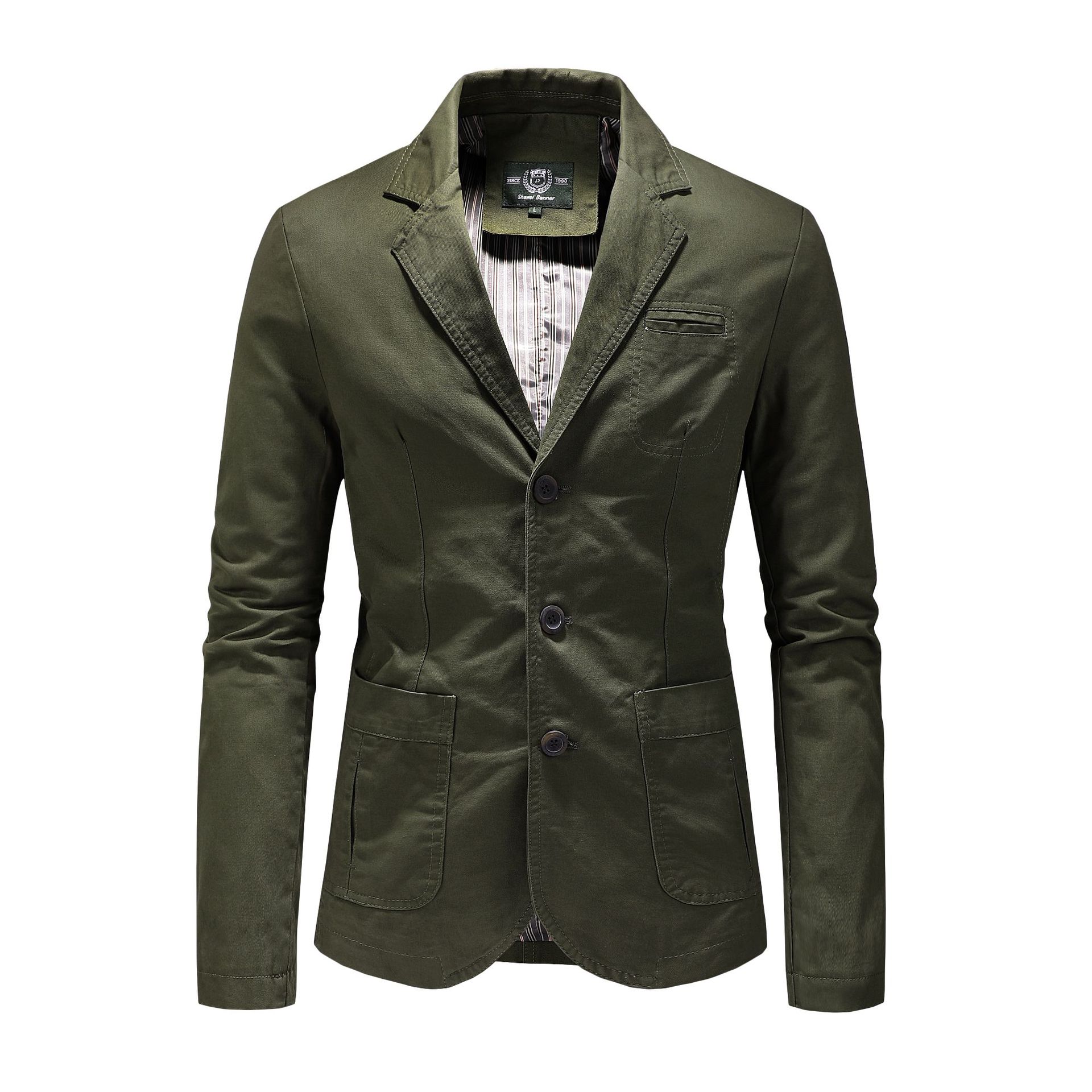 Fábrica transfronteriza 2020 nuevo traje de primavera y otoño para hombre traje casual para hombre chaqueta de algodón abrigo superior de moda