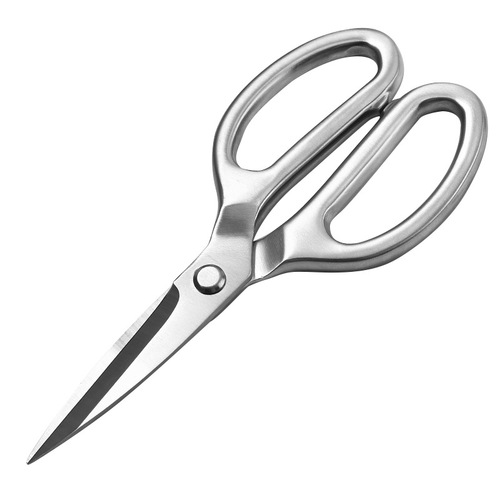 All-steel kitchen scissors household multi-purpose chicken bone cooked food scissors 304 stainless steel handle material