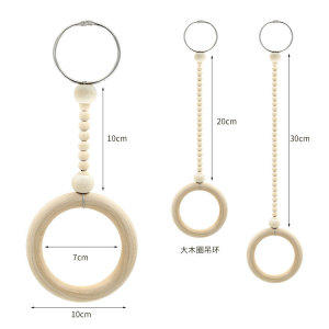 服装店S钩原木圆圈吊环实木挂钩围巾丝巾S勾