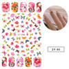 Nail stickers, thin adhesive fake nails for manicure for St. Valentine's Day for nails, wholesale, flowered