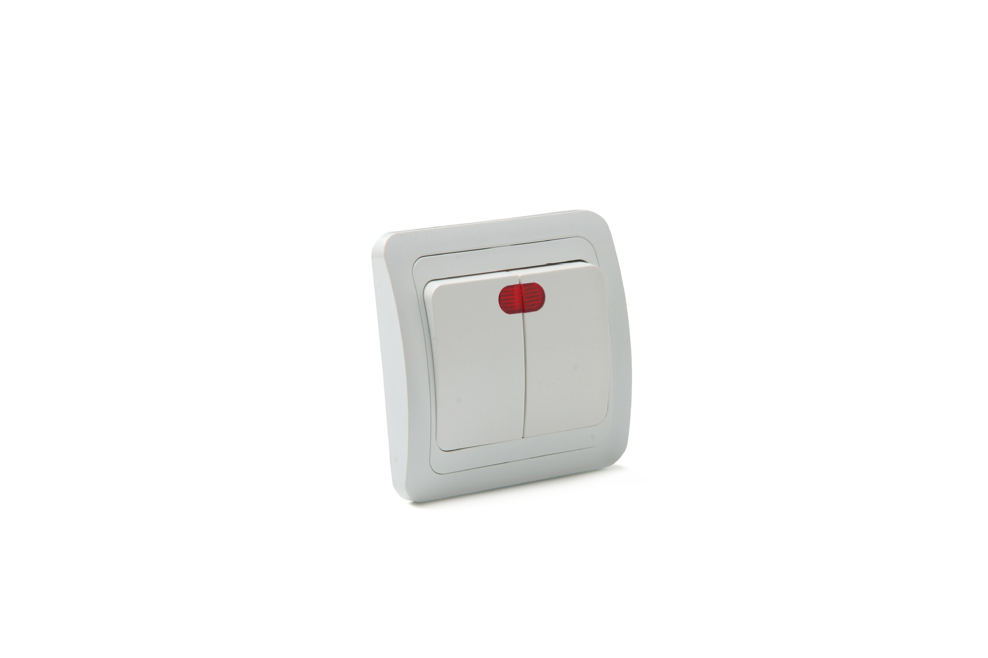 【厂家供应】欧式250V 10A 双控按钮显示开关