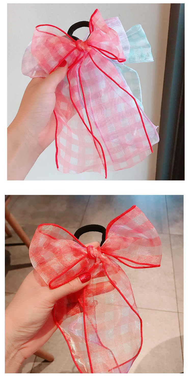 Hand-made Sweet Soft Sister Net Yarn Bow Hair Circle Korean Ponytail Hair Rope Fairy Fairy Headwear display picture 4
